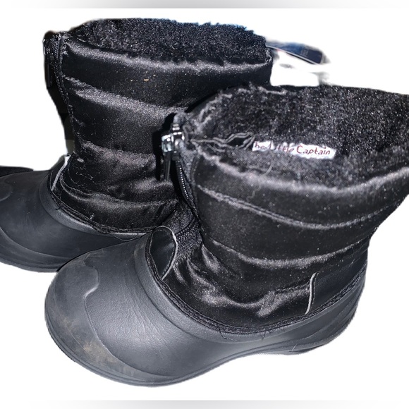 The Little Captain Toddler Girls Black Boots Size 10 - Picture 3 of 5